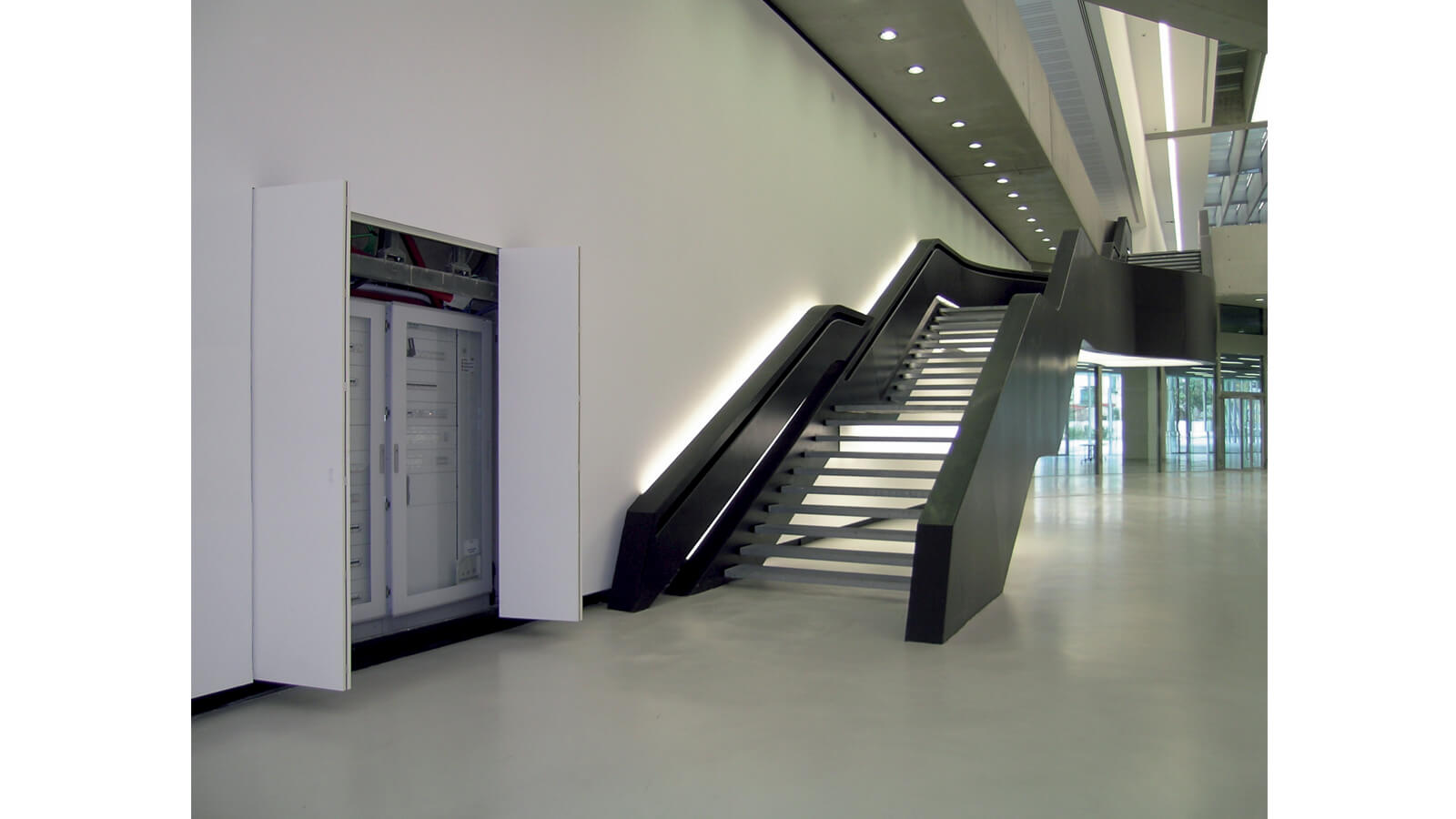 foto di chiusura quadro elettrico aperta Museo Maxxi