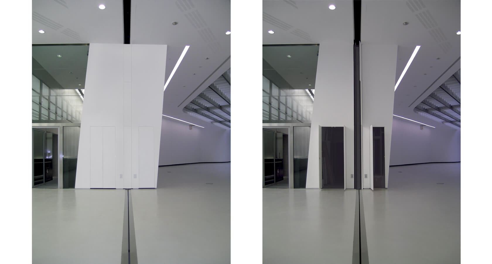 foto di chiusure invisibili raso parete Museo Maxxi
