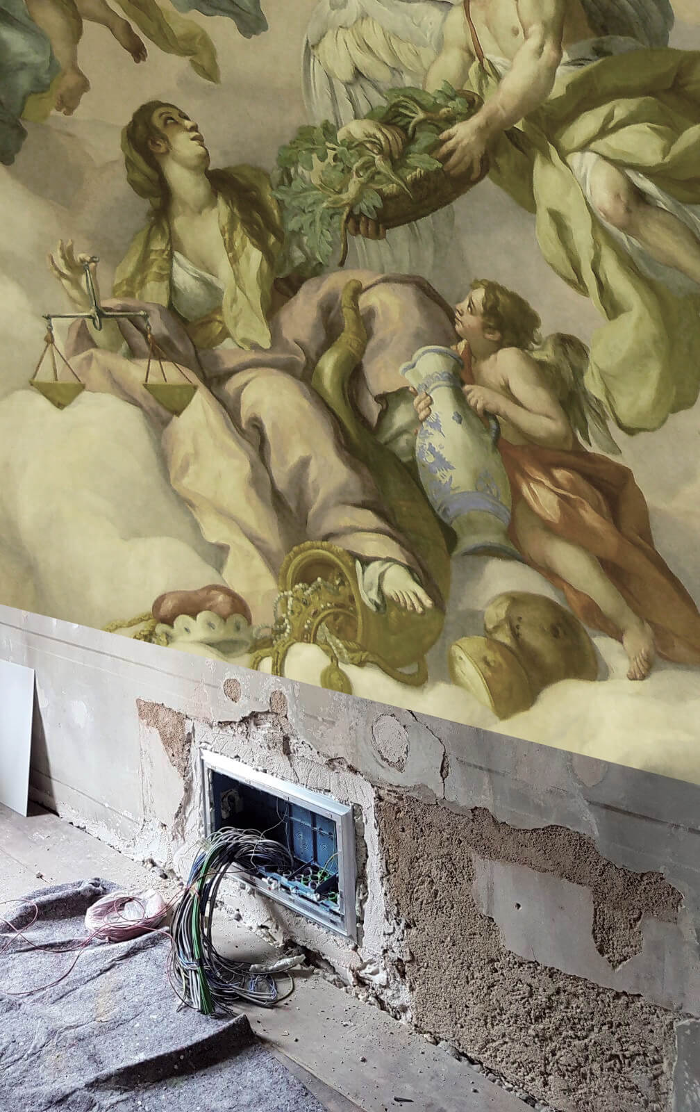 foto impianti invisibili in villa palladiana