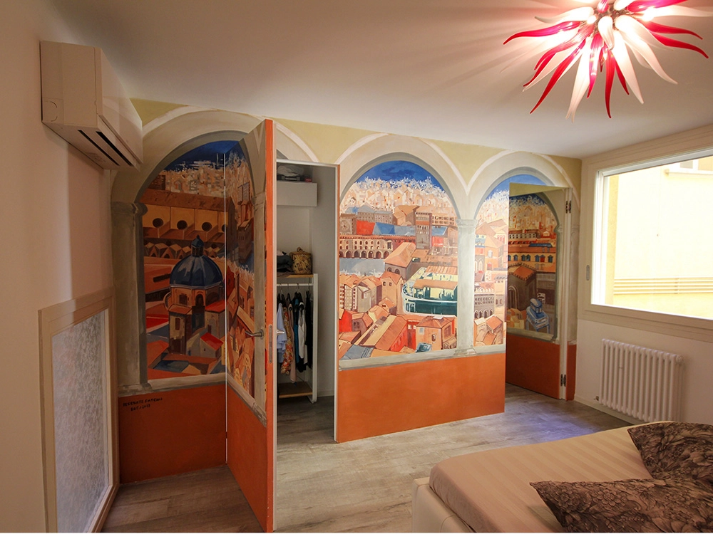 Porte filo muro rivestite Aperte