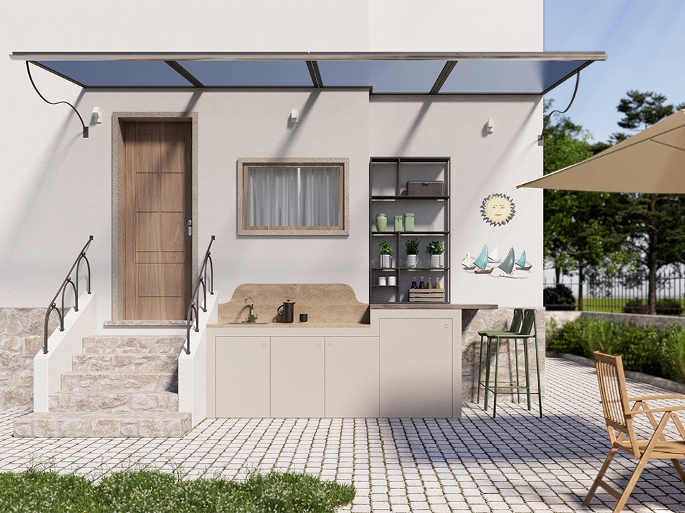 cucina esterna chiusa