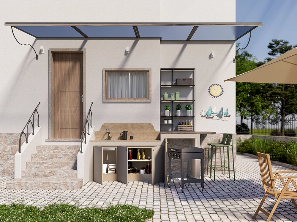 cucina esterna aperta