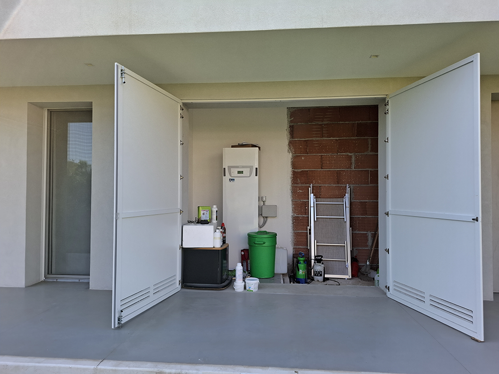 sistema filo muro esterno aperto