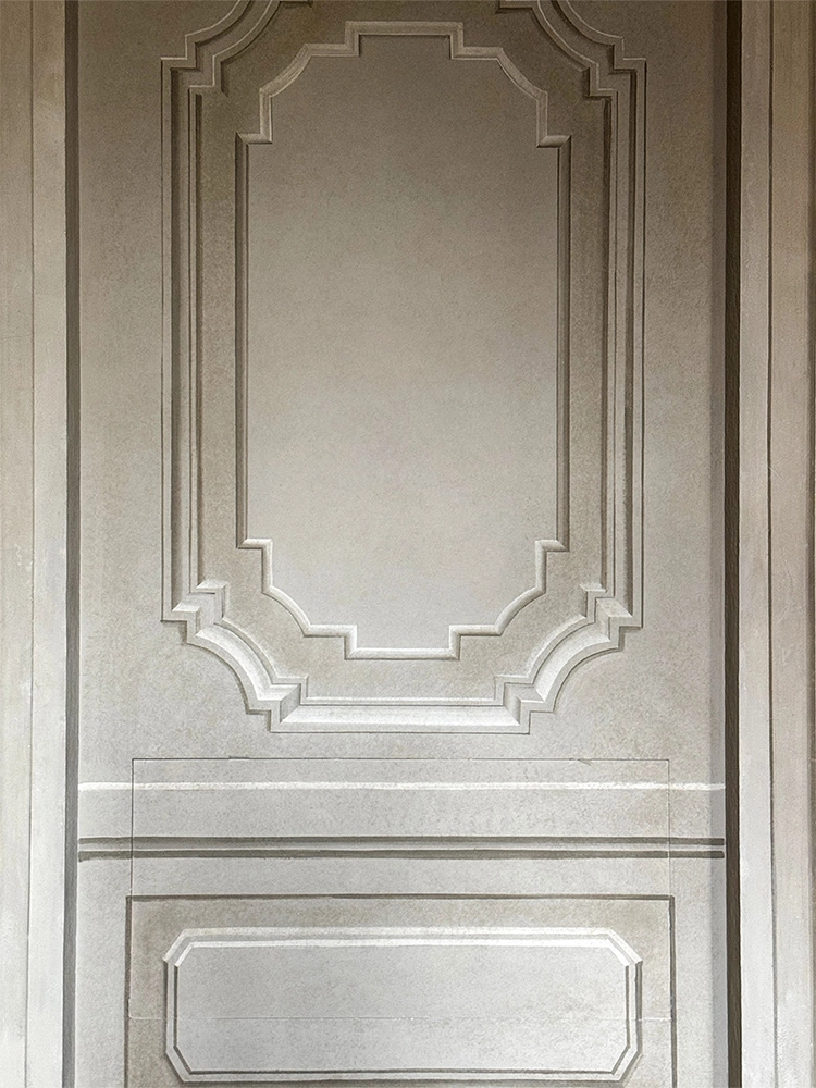 Particolare chiusura per impianto a parete Palazzo Serristori Chiuso